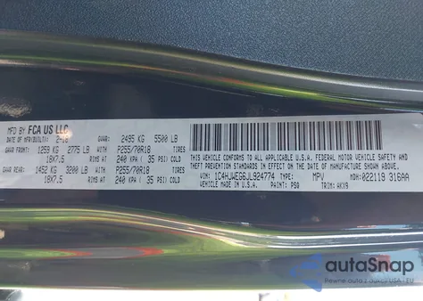 2018 Jeep Wrangler Jk Unlimited Altitude 4X4 from USA, damaged, VIN 1C4HJWEG6JL924774